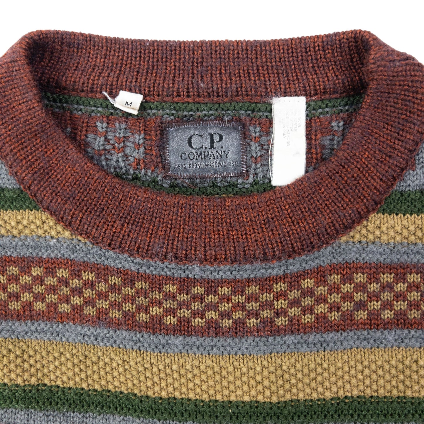 Vintage 80s CP Company Striped Knit Jumper Size S | Small, Multicolour