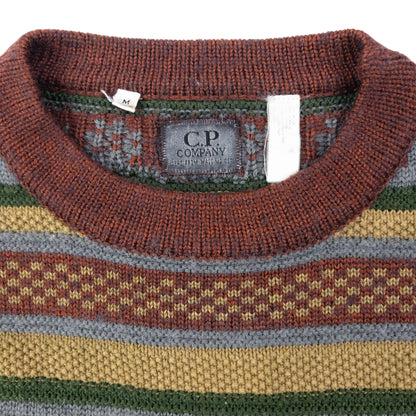 Vintage 80s CP Company Striped Knit Jumper Size S | Small, Multicolour