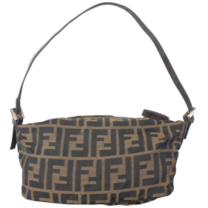 Vintage 90s Fendi Monogram Baguette Shoulder Bag | O/S, Brown