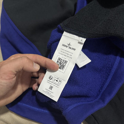 Stone Island Quarter Zip Pullover | Large, Black and Blue