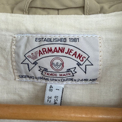 1990s armani jeans cropped jacket | O/S, Khaki