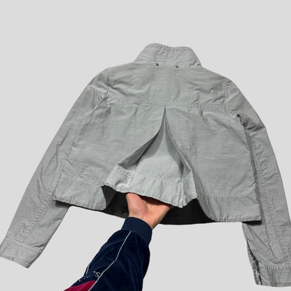 CP Company Cropped Pleated Co-nylon Jacket - IT40 (UK8) | O/S, Grey