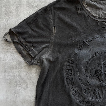 DIESEL DISTRESSED T-SHIRT | O/S, Red
