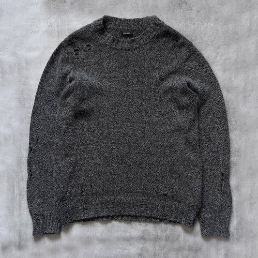 DIESEL DISTRESSED KNIT JUMPER | O/S, Grey