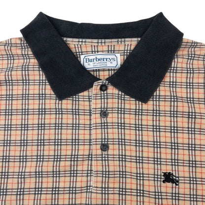 Vintage Burberry Nova Check Polo Shirt Size XL