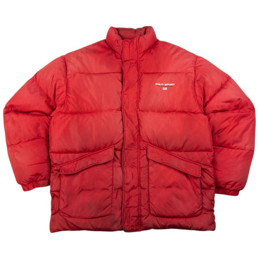 Vintage Polo Sport Ralph Lauren Zip Up Puffer Jacket Size L