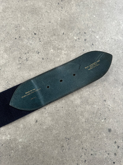 Italian Vintage 1990s Leather & Jute Belt - W25-32