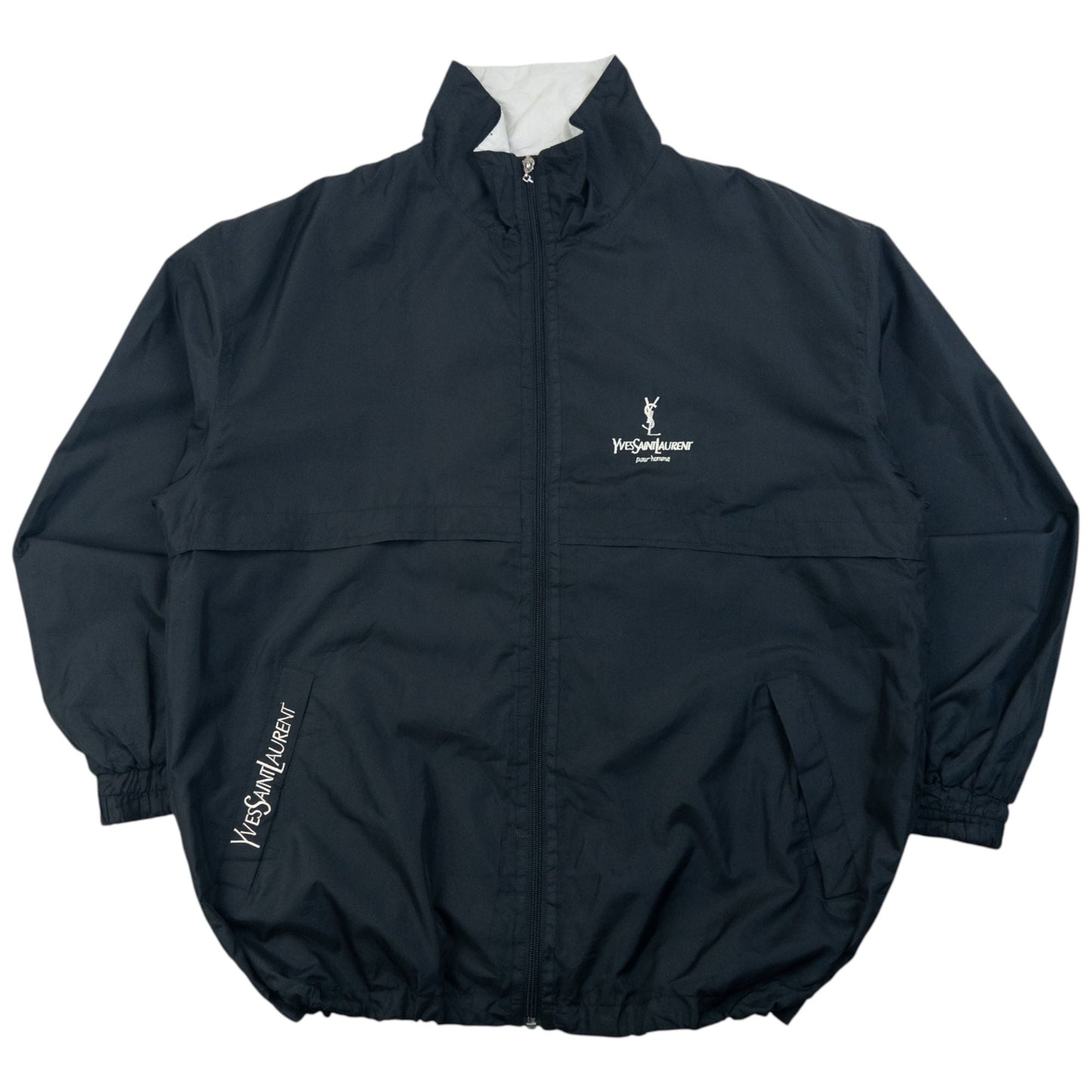Vintage 90s YSL Yves Saint Laurent Zip Up Jacket Size M | Medium, Black