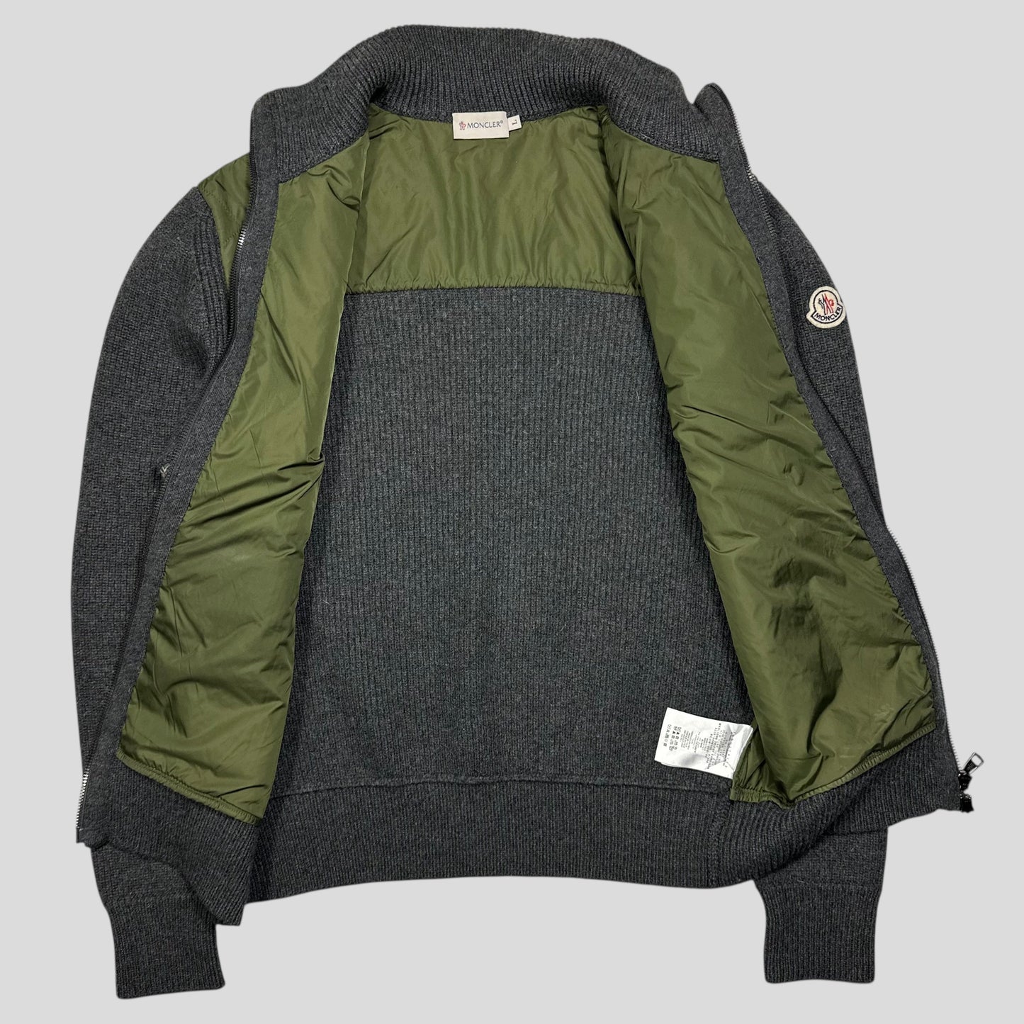 Moncler Wool & Nylon Maglione Tricot Cardigan Jacket - L (M)