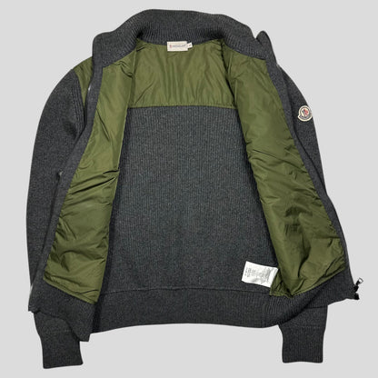 Moncler Wool & Nylon Maglione Tricot Cardigan Jacket - L (M)