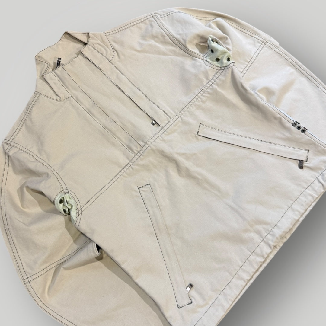 Maharishi Womens Asymmetrical Cotton Canvas Smock XS