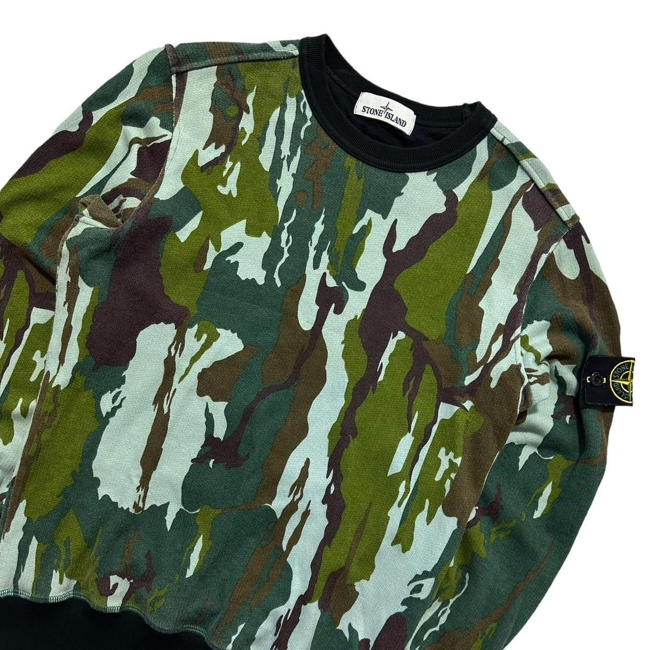 Stone Island Flowing Camo Pullover Crewneck