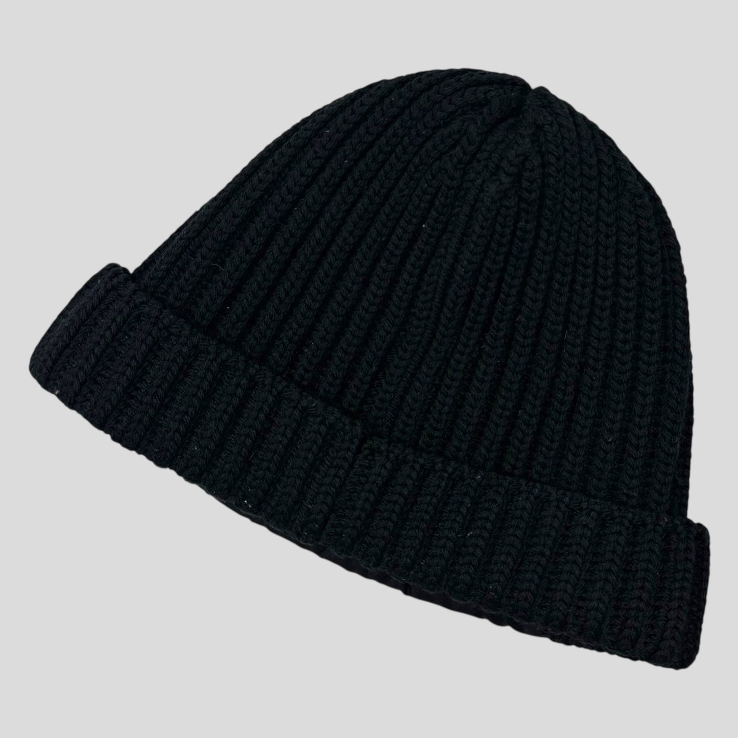 Prada 2020 Braided Virgin Wool + Re-nylon Plaque Logo Beanie - M