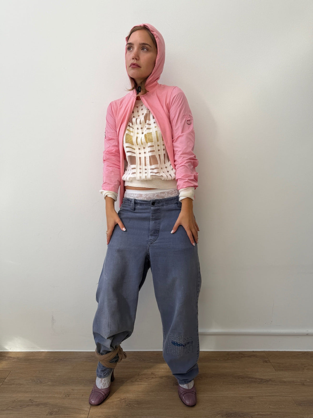 Vintage Workwear Trousers | O/S, Faded Blue