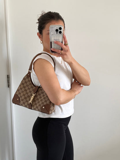 Vintage 90s Gucci Monogram GG Mini Jackie Handbag | O/S, Multicoloured