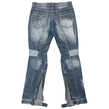 Vintage 2000s PPFM Multi Zip Denim Jeans Size W34 | W34, Grey