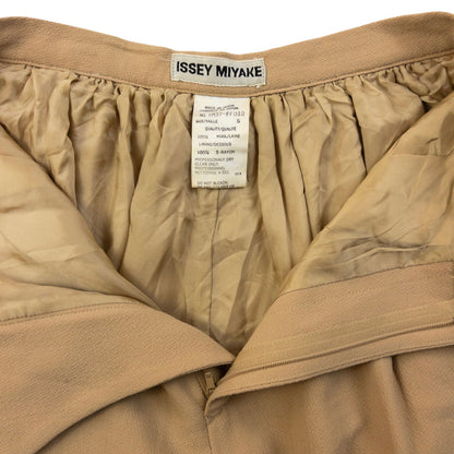 Vintage 90s Issey Miyake Pleated Trousers Size W24 | W24, Beige