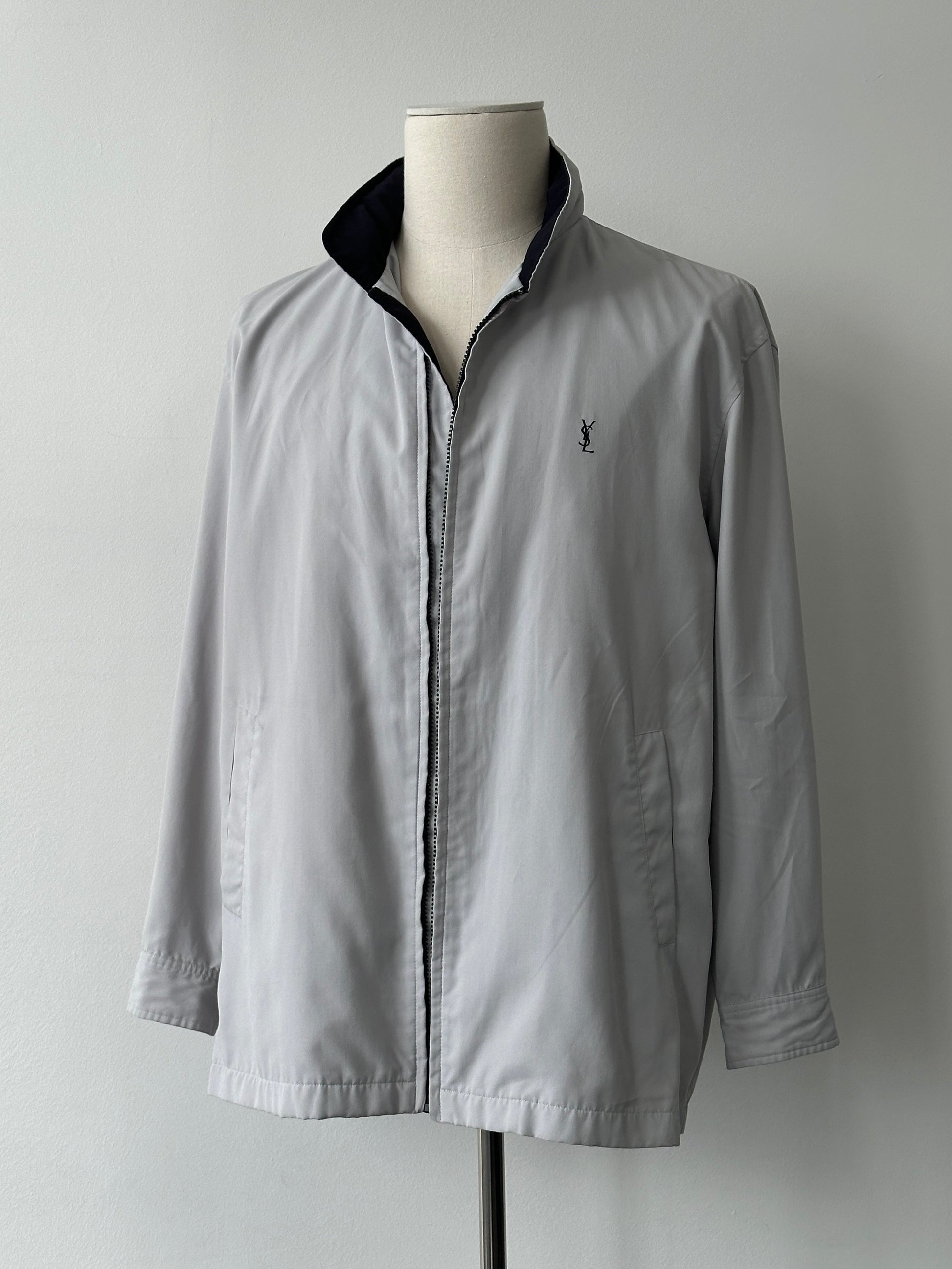 Yves Saint Laurent Pour Homme 1990s Hooded Logo Jacket - M-L