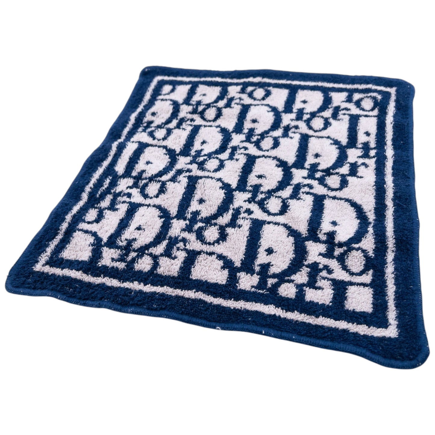 Vintage 90s Dior Monogram Flannel Towel | O/S, Navy