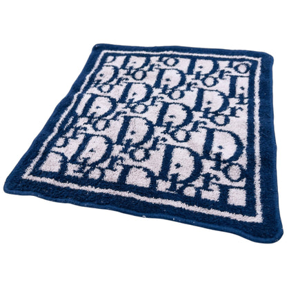 Vintage 90s Dior Monogram Flannel Towel | O/S, Navy