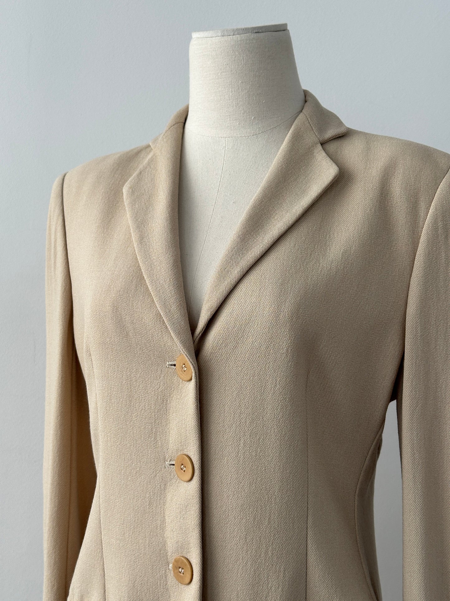 Mani 1990s Wool Single Breasted Blazer - S