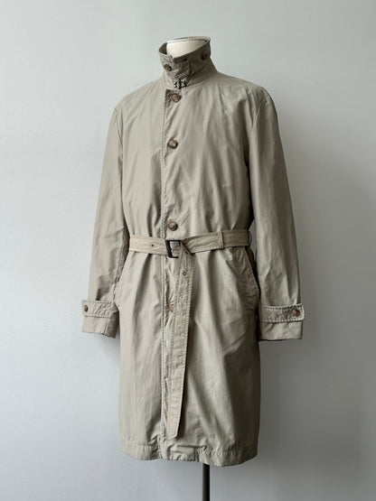 Hugo Boss 2000s High Neck Belted Trench Coat - L