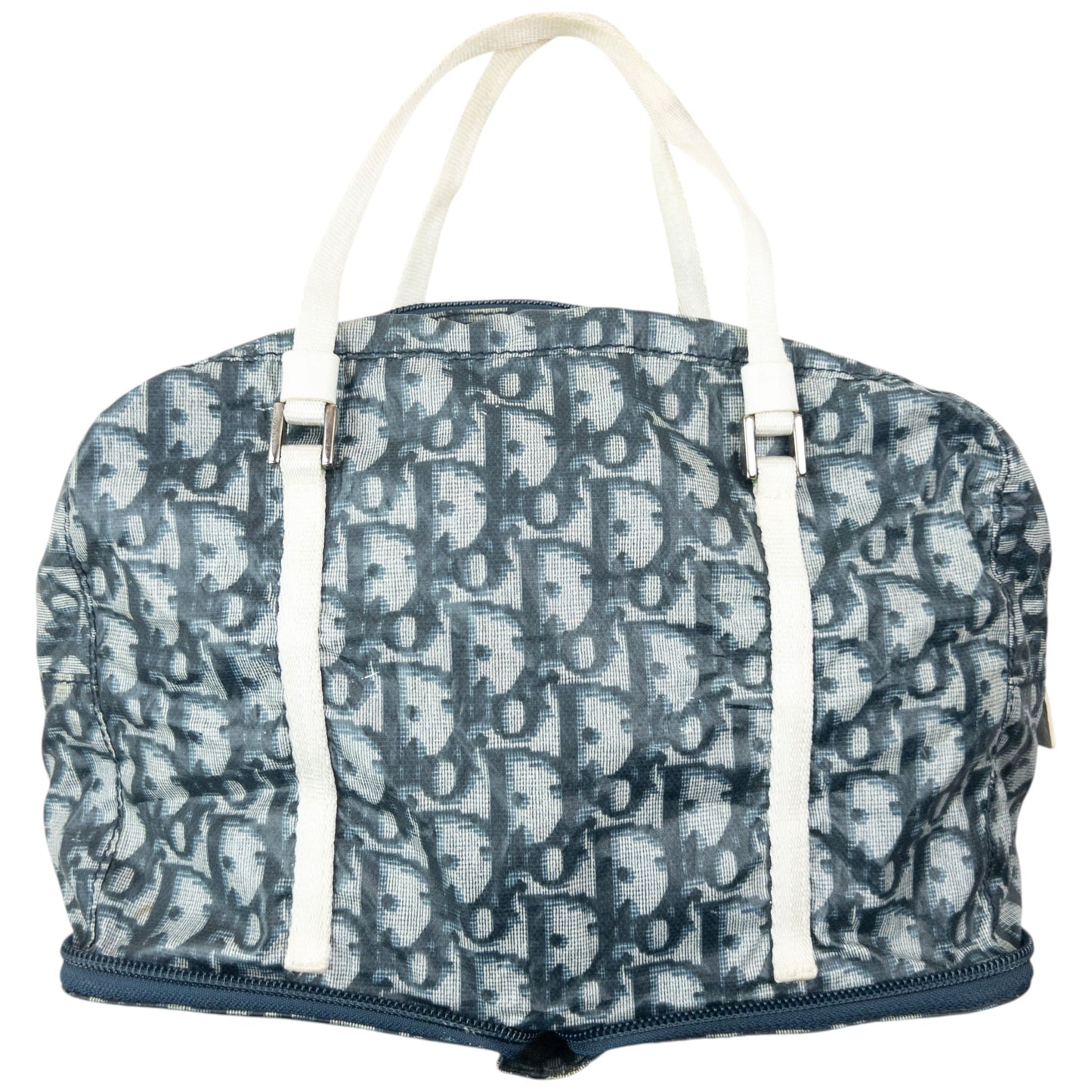 Vintage 2000s Dior Monogram Foldable Handbag | O/S, Blue
