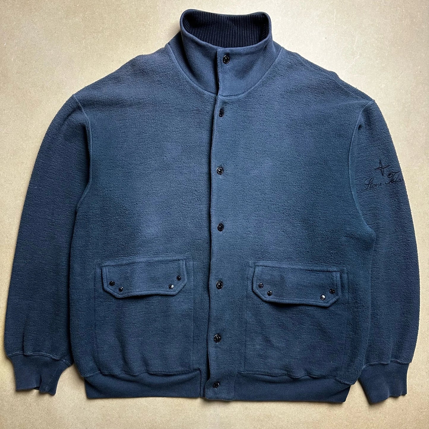 A/W 1987 Brushed Cotton Fleece Blouson Script Jacket