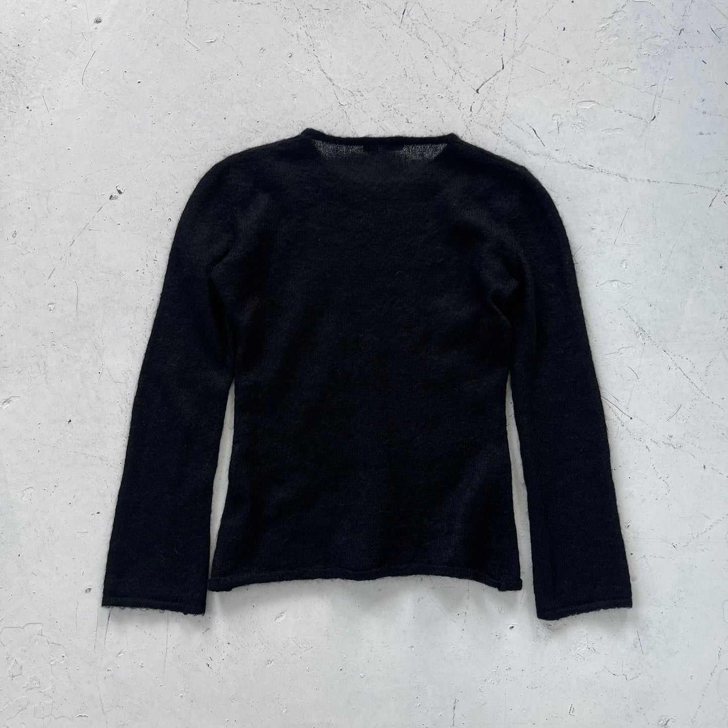 1990s emporio armani sheer mohair knit | Black, Black