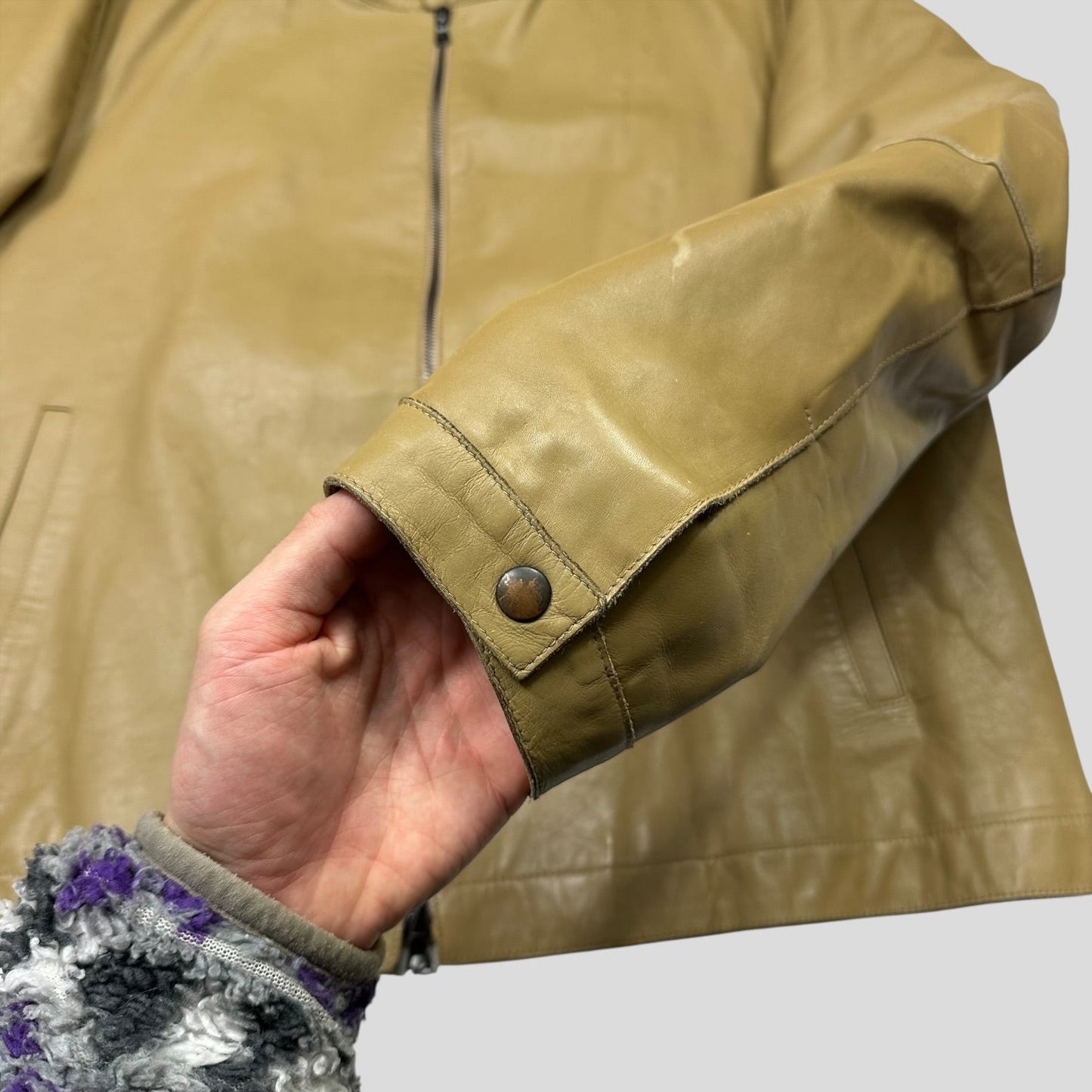 Neil Barrett AW00 Caramel Leather Moto Slingbag Jacket - L | Default Title, Multicoloured