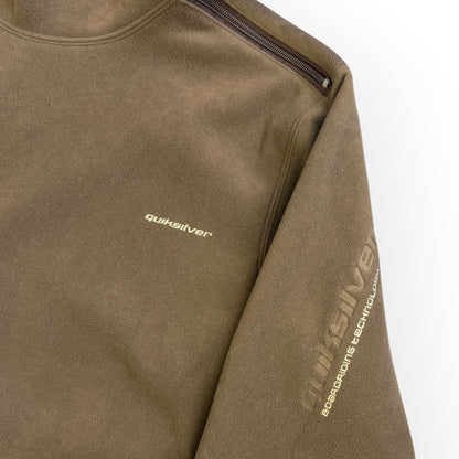 Quiksilver Shoulder Zip Fleece Hoodie Brown (XL) | XL, Multicoloured