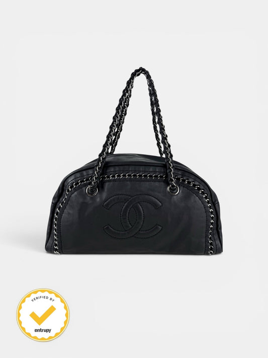 2005/2006 Chanel Luxe Ligne Black Lambskin Bowling Bag | O/S, Multicoloured