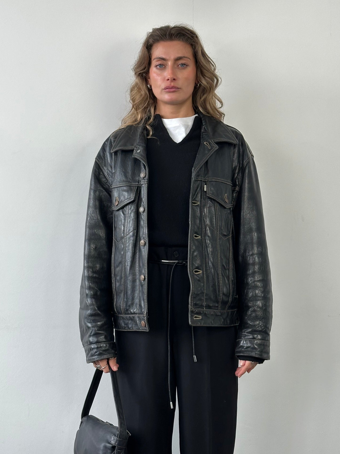 Levi’s 1990s Type III Leather Trucker Jacket - L