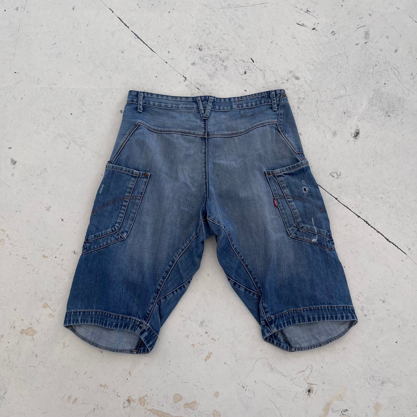 vintage levis engineered shorts | Blue, Red