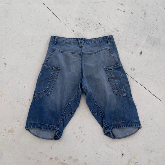 vintage levis engineered shorts | Blue, Red