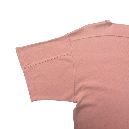 S/S 1990 Boneville Navy Arctic Peach Pink Ribbed Cotton T-shirt