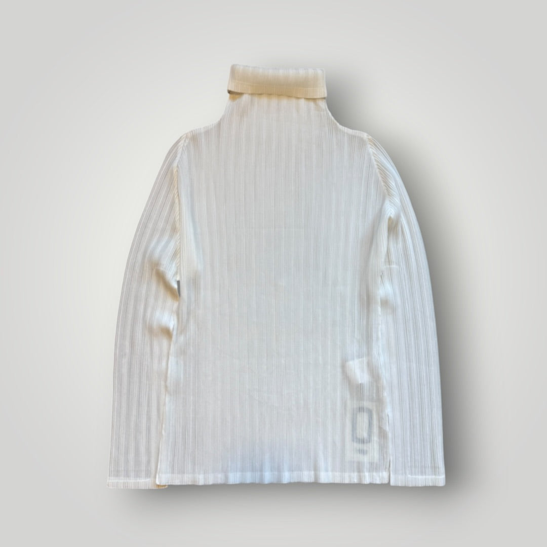 SS/13 Issey Miyake Pleats Please High Collar Top 2 | O/S, White