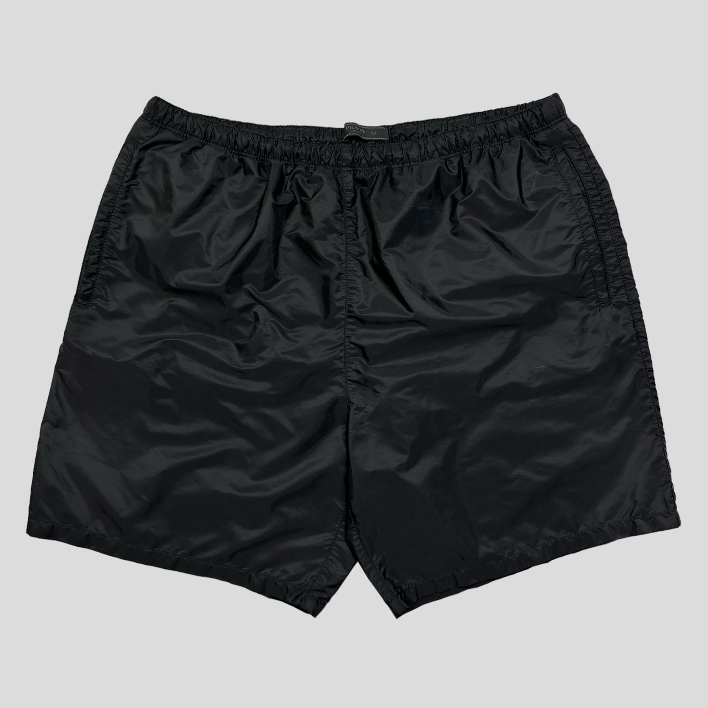 Prada Milano 2023 Re-Nylon Triangle Logo Shorts - IT54