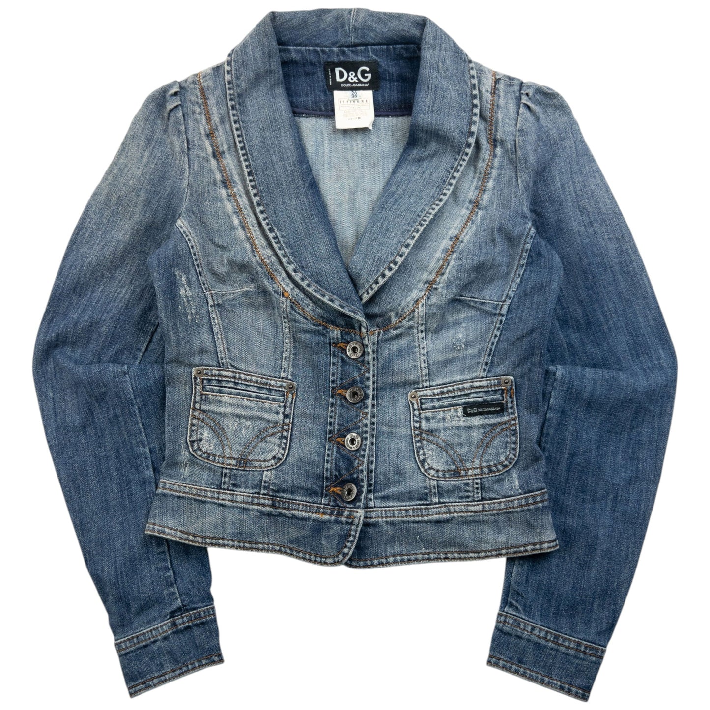 Vintage 2000s Dolce & Gabbana Button Up Denim Jacket Womens Size S | Small, Blue