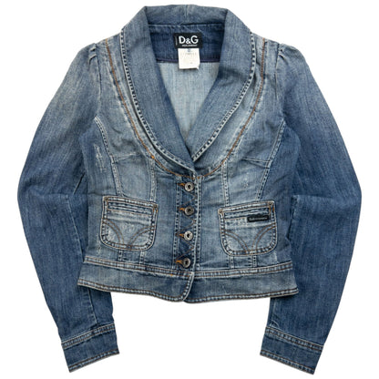 Vintage 2000s Dolce & Gabbana Button Up Denim Jacket Womens Size S | Small, Blue