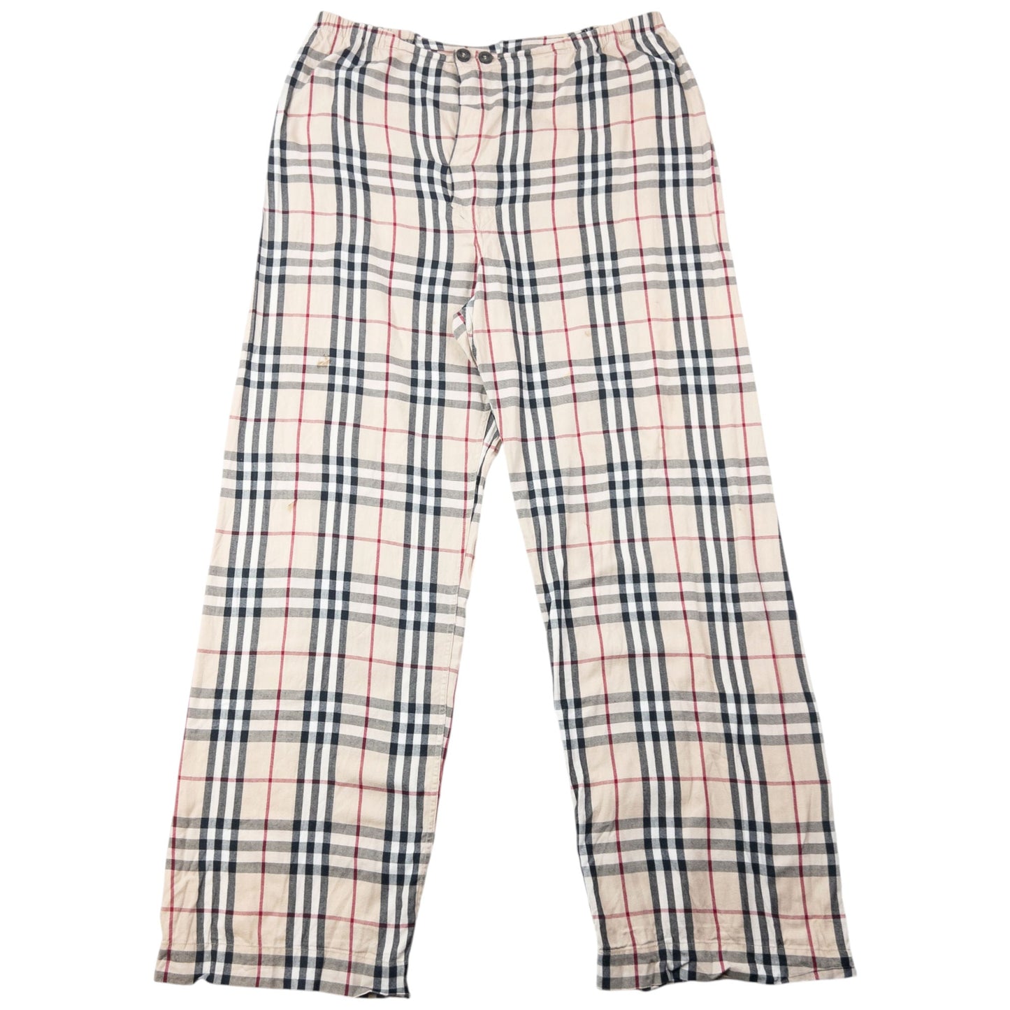 Vintage 2000s Burberry Nova Check Shirt & Bottoms Pyjama Set Size XL | XL, Beige with Nova Check