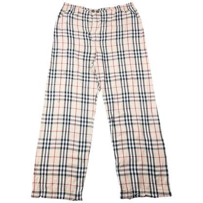 Vintage 2000s Burberry Nova Check Shirt & Bottoms Pyjama Set Size XL | XL, Beige with Nova Check