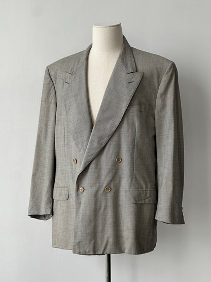 Canali 1980s Pure Wool Double Breasted Blazer - 48L