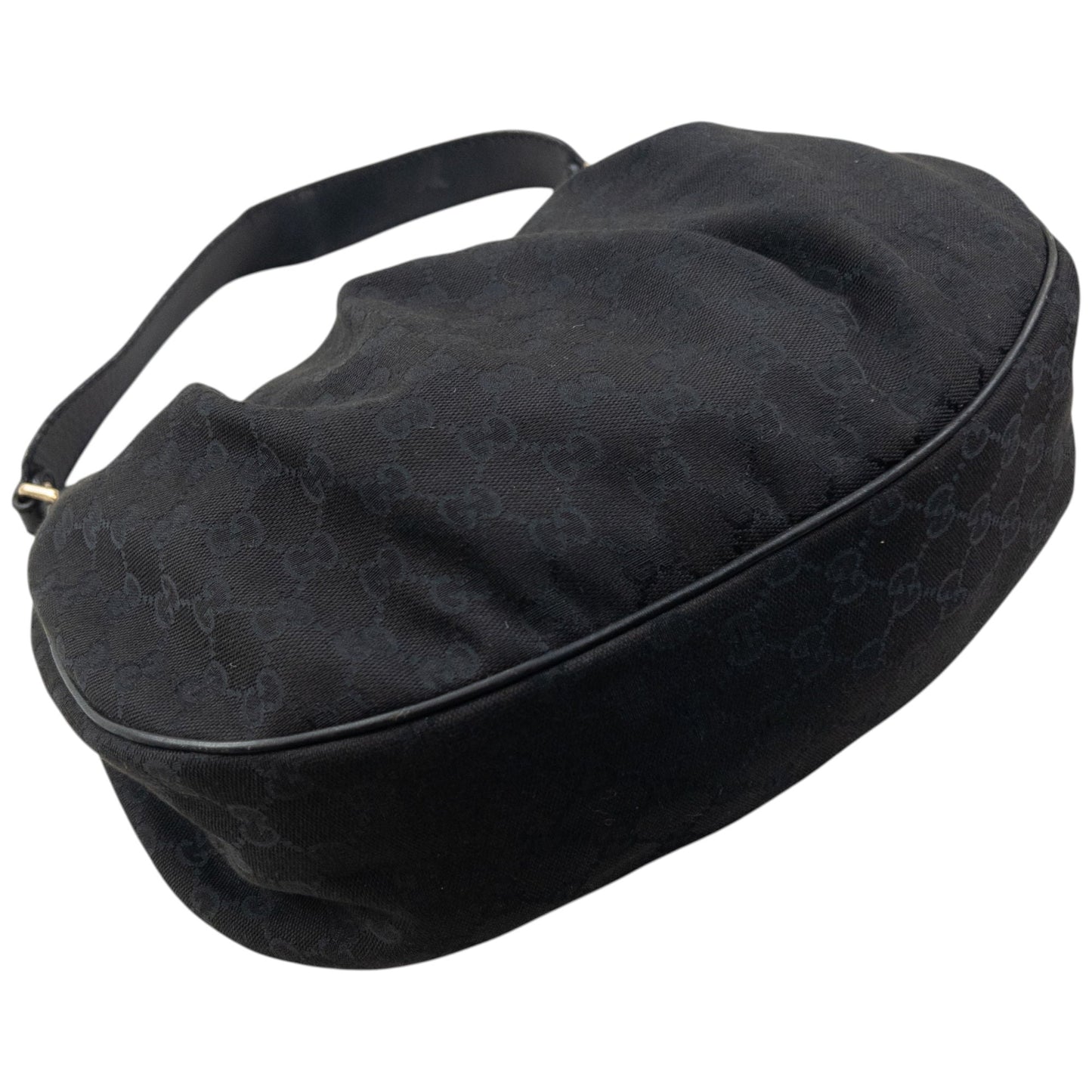 Vintage 2000s Gucci Hobo Monogram Shoulder Bag | O/S, Black
