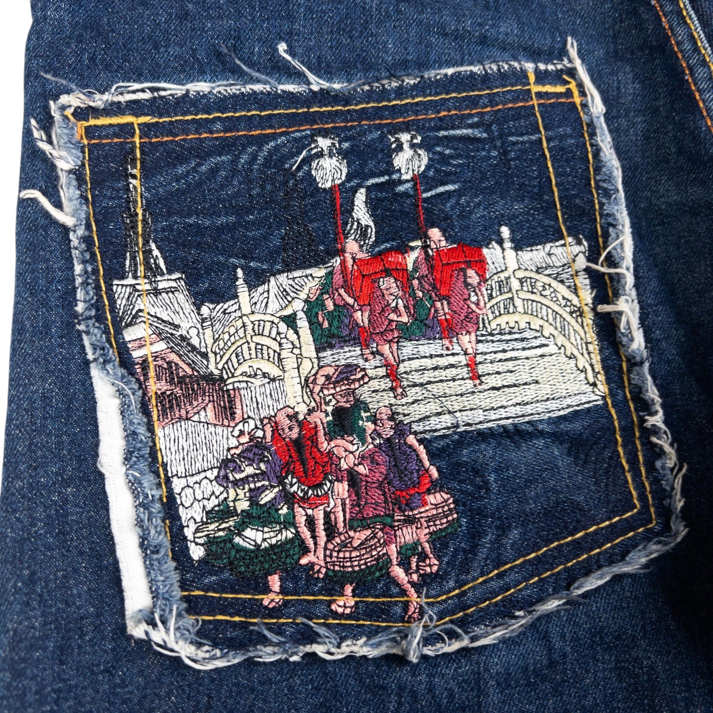 Vintage RMC Red Monkey Company Embroidered Japanese Denim Jeans Size W33