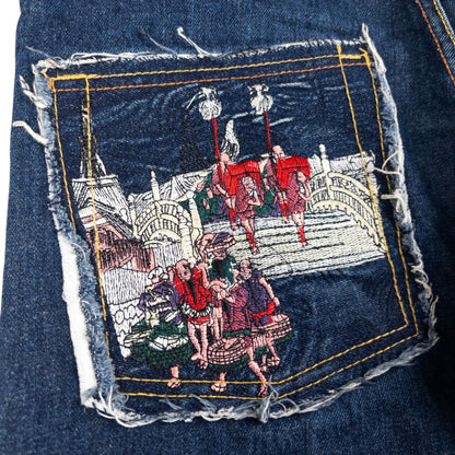Vintage RMC Red Monkey Company Embroidered Japanese Denim Jeans Size W33