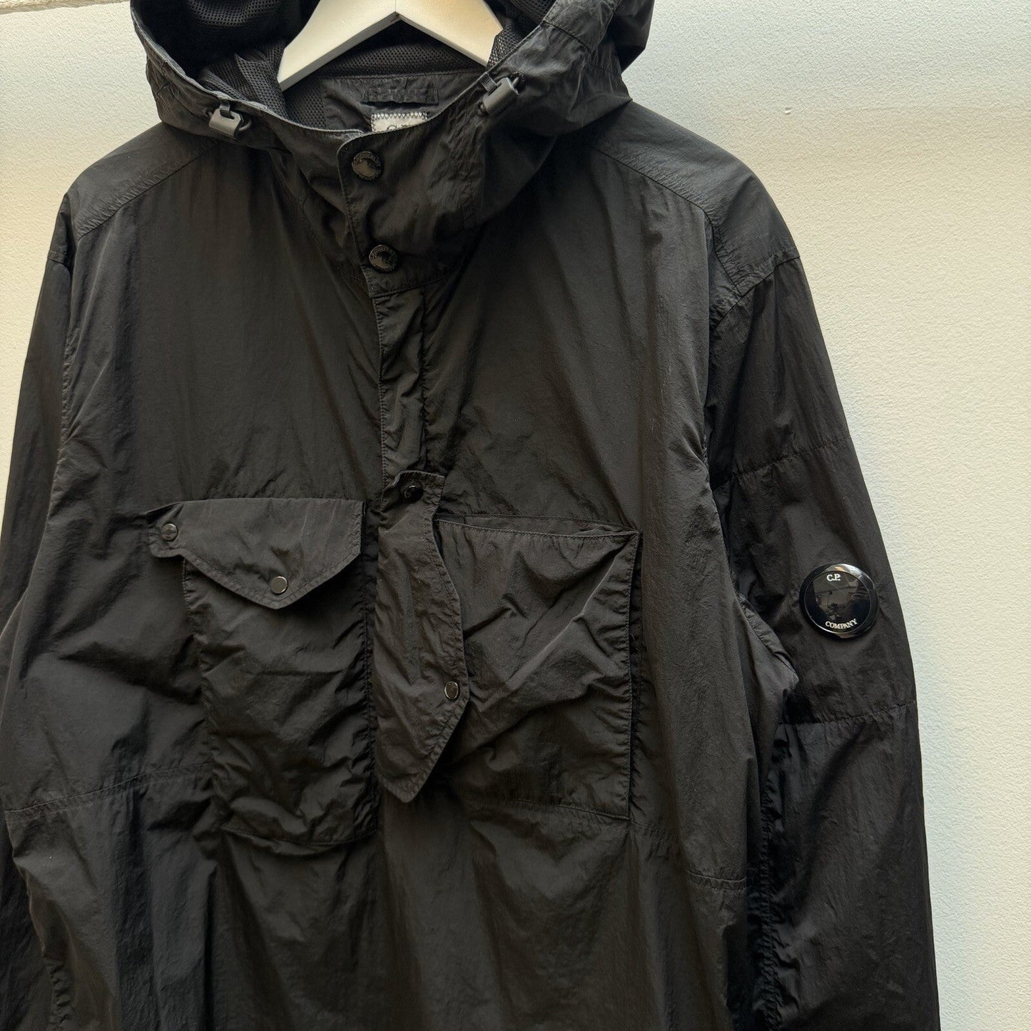 CP Company Chrome-R Half Zip Jacket (L) | Large, Black