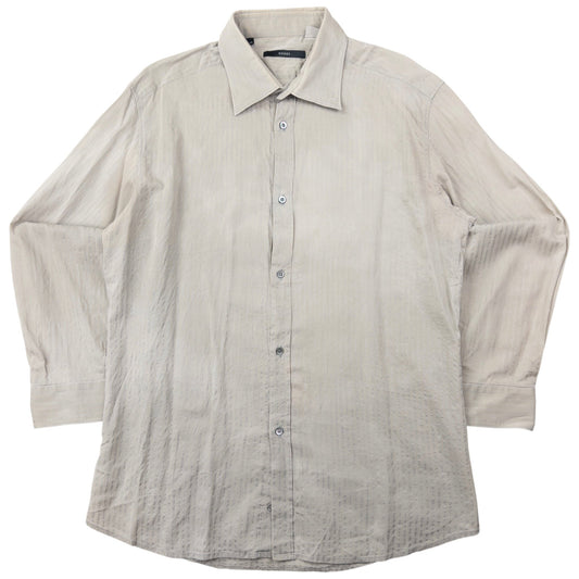 Vintage Gucci Striped Silk Long Sleeve Button Up Shirt Size M