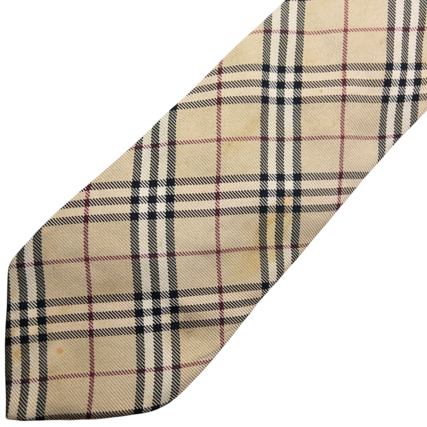 Vintage 2000s Burberry Nova Check Silk Tie | O/S, Beige
