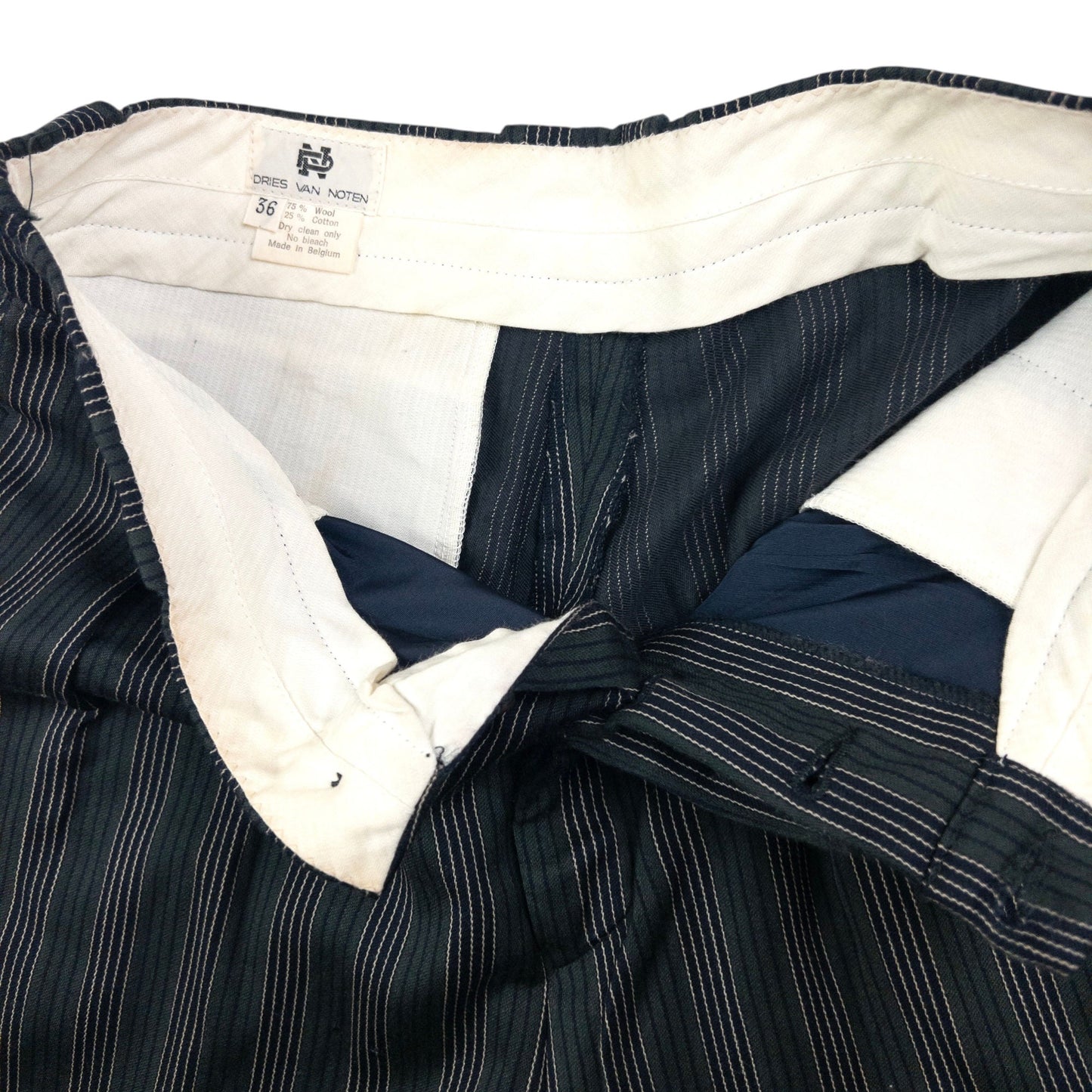 Vintage Dries Van Noten Striped Trousers Size W30